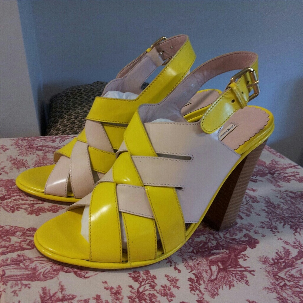 Opening Ceremony Yellow/Beige Heels 40/9